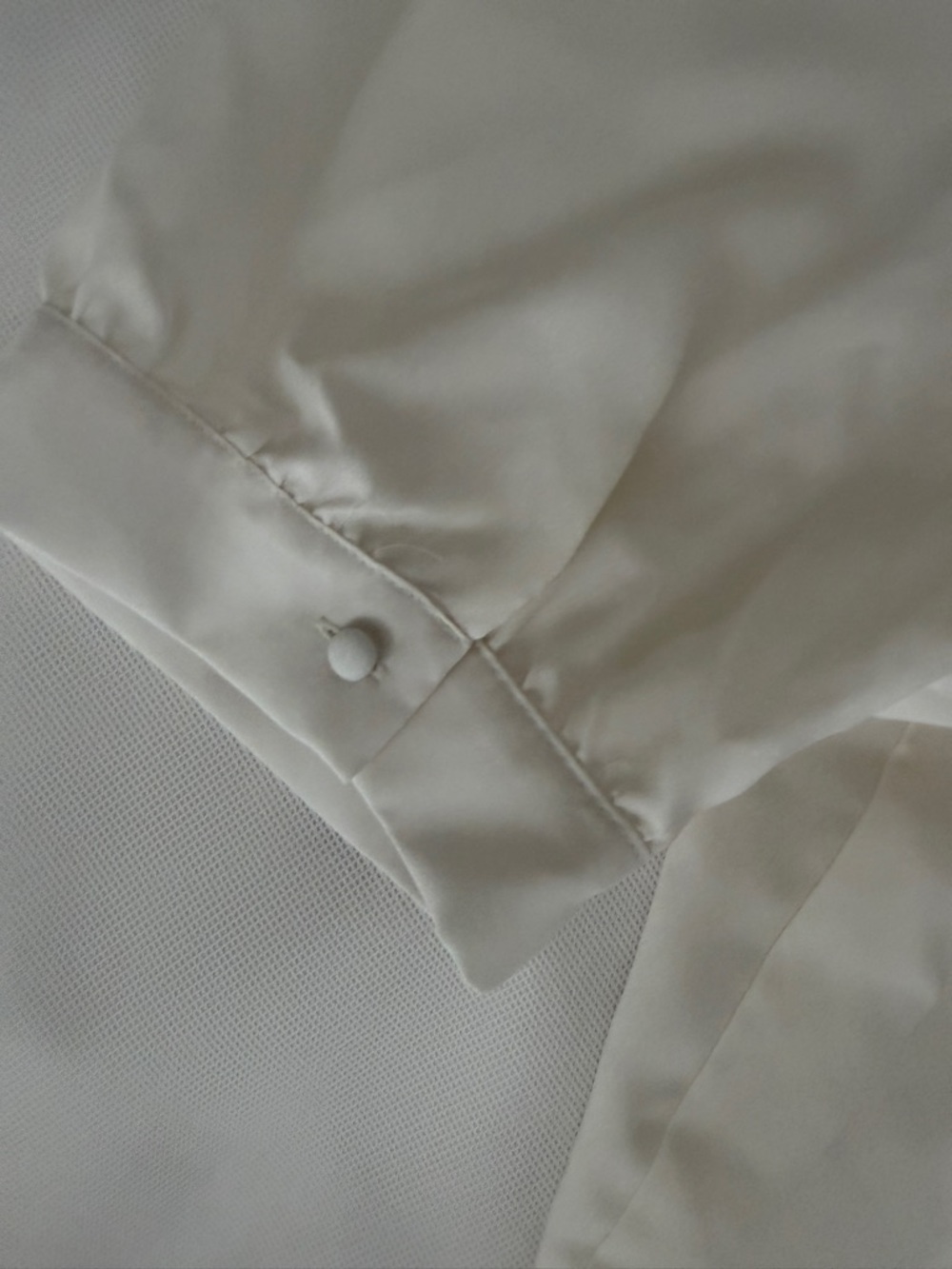 Ann Taylor White Blouse | Pleated Neck Button Front Top Short Sleeve XL - Picture 10 of 10